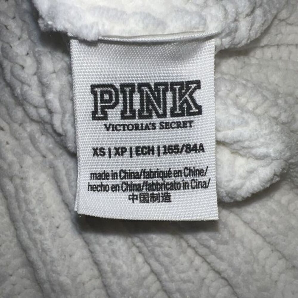 Victoria Secret Knit‎ Sweater Pullover White Logo Mock Turtleneck Size XSmall - Picture 7 of 8